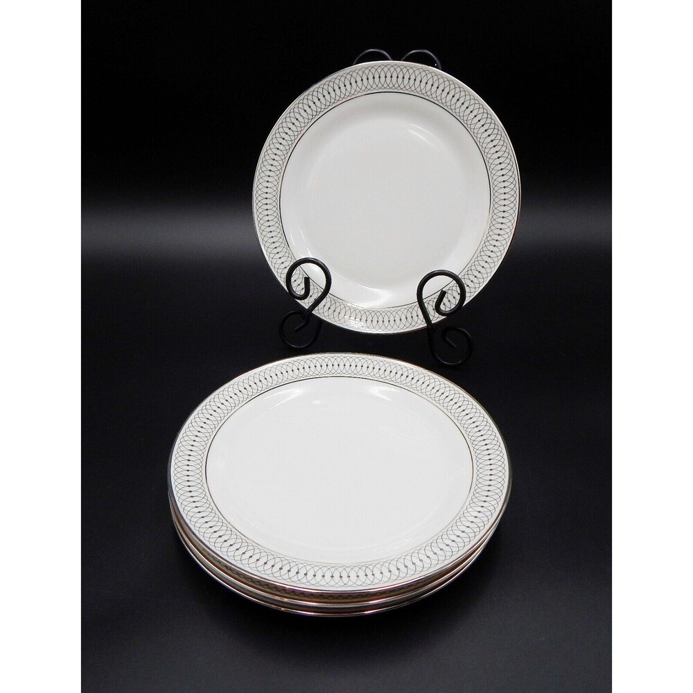Tirschenreuth Bavaria The Elgin Salad Plates Set of 4 Germany 7-1/2 Inch Silver